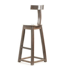 26" Rustic Wooden Barstool -Set Of 2