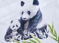 3D Mother and Baby Pandas Printed Cotton Luxury 4-Piece Bedding Sets/Duvet Covers