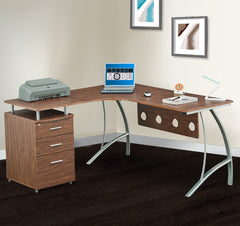 L Shape Corner desk with File Cabinet