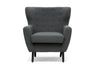 Dark Gray Linen Modern Club Chair