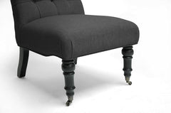 Baxton Studio Belden Linen Slipper Chair