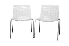 Baxton Studio Obbligato Transparent Clear Acrylic Accent Chair