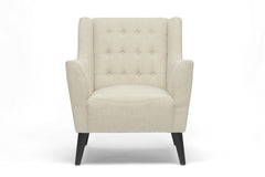 Baxton Studio Berwick Beige Linen Arm Chair