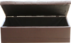 Lift Top Bench-Storage Coffee Ottoman Dark Brown Espresso & Black