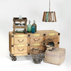 Wooden Almanac Farm Cabinet