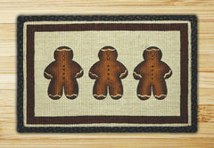 Gingerbread Men Wicker Weave Rug