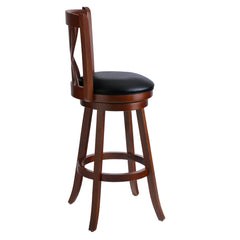 Techni Mobili Wood Bar stool w/Techniflex Padded Swivel Seat