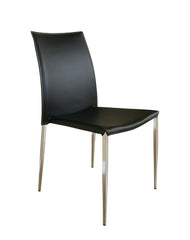 Baxton Studio Benton Black Leather Dining Chair