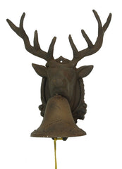 Large Cast Iron Deer Head Bell
