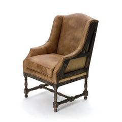 Leather Deconstructed Wing Chair