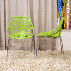 Baxton Studio Birch Sapling Dining Chair in Set of 2