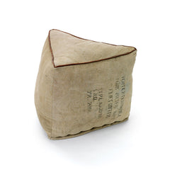 Recycled Canvas Triangle Pouf