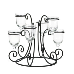 Wrought Iron Candle Centerpiece Display