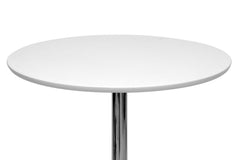 Baxton Studio Cordova White Plastic and Chrome Modern Bar Table