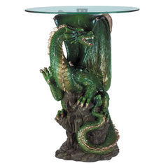 Dragon Accent Table With Glass Top