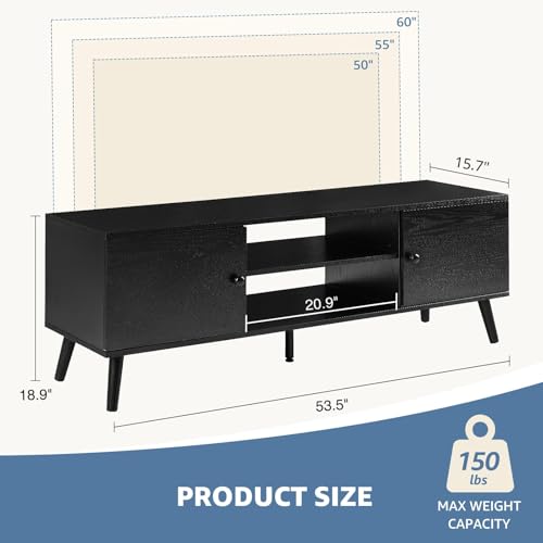 Black wood TV Stand