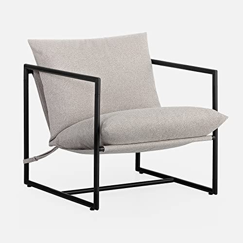 Metal Framed Armchair with Shredded Foam Cushioning
