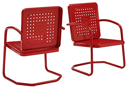 2-Piece Outdoor Chair Set - Retro Metal Patio Chairs