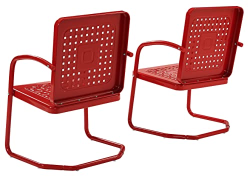 2-Piece Outdoor Chair Set - Retro Metal Patio Chairs