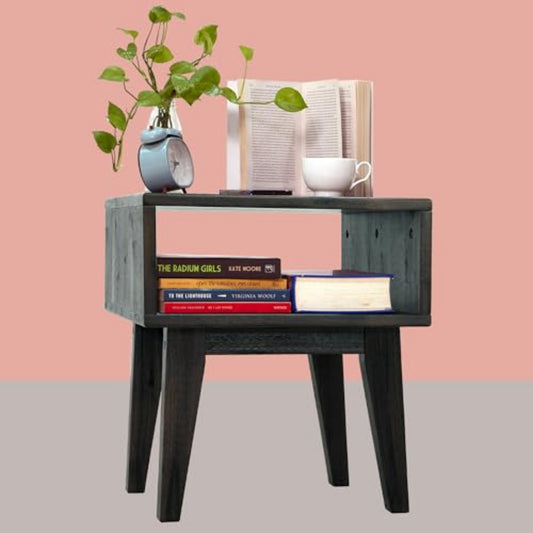 Nightstand with Open Storage Shelf