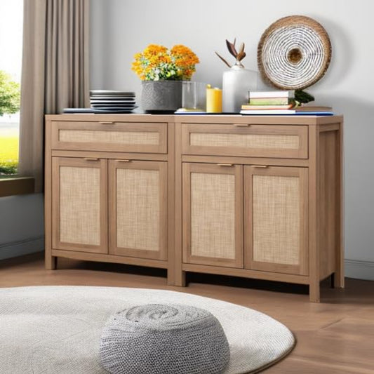 Sideboard Buffet Cabinet Set of 2- Entryway Cabinet