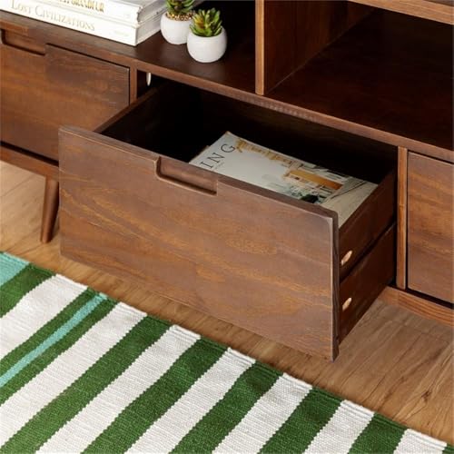 Walnut Mid Century Modern Wood TV Stand