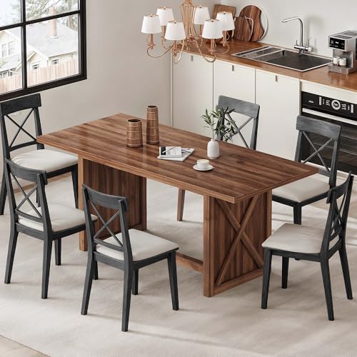 Rustic Brown Large Farmhouse Dining Table