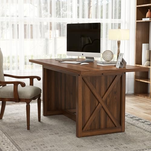 Rustic Brown Large Farmhouse Dining Table