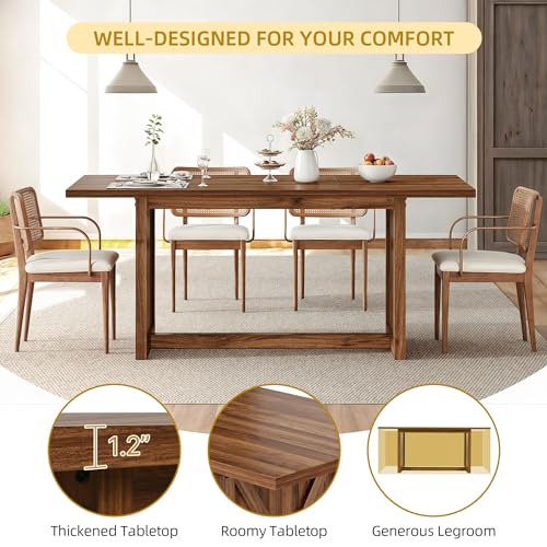 Rustic Brown Large Farmhouse Dining Table