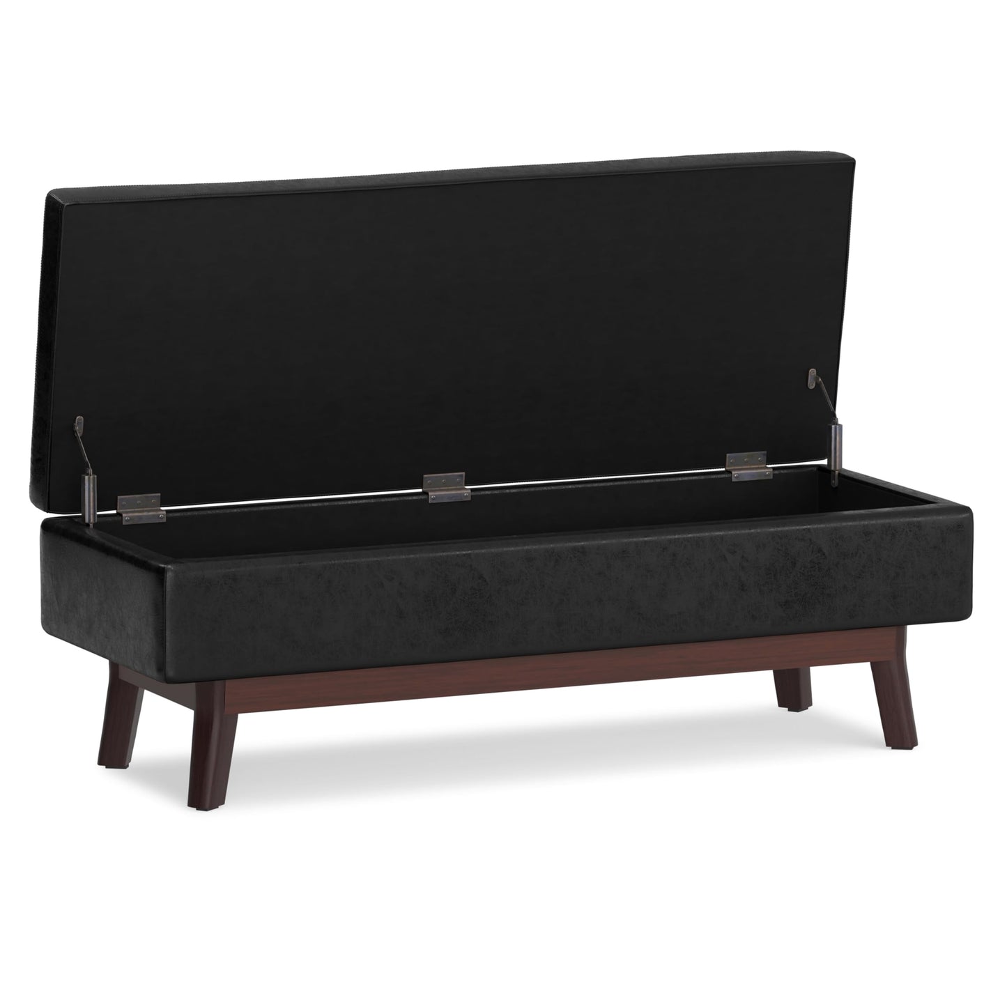 48 inch Wide Mid Century Rectangular Storage Ottoman