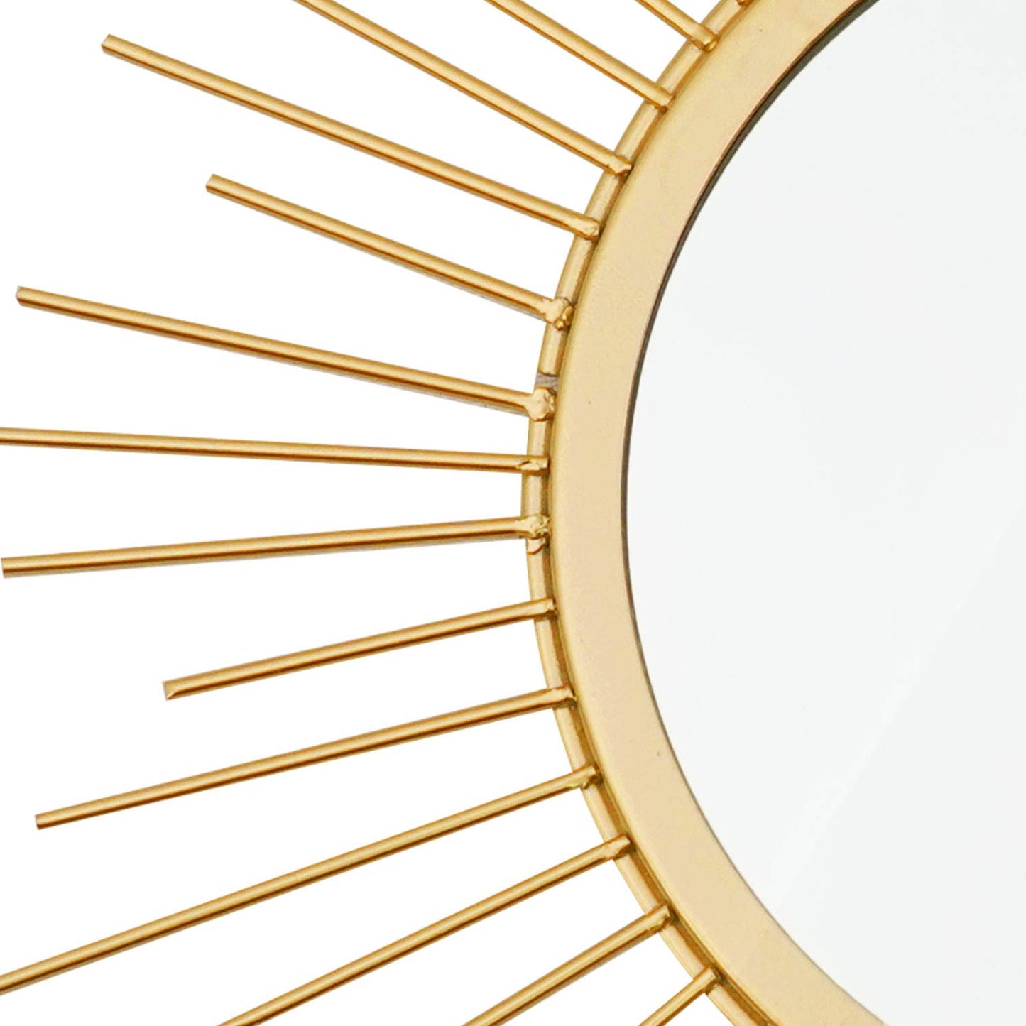 3 Pack Metal Sunburst Wall Mirrors for Home Décor