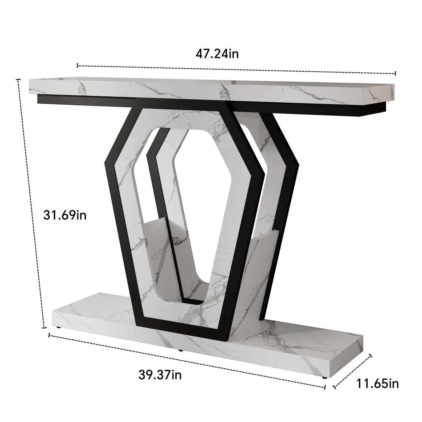 Openwork Bracket Sofa Table