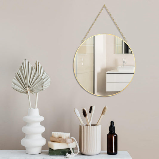 Decorative Gold Geometric Wall Circle Mirror