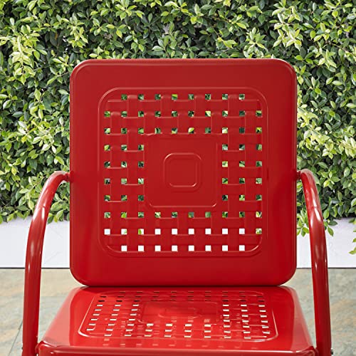 2-Piece Outdoor Chair Set - Retro Metal Patio Chairs