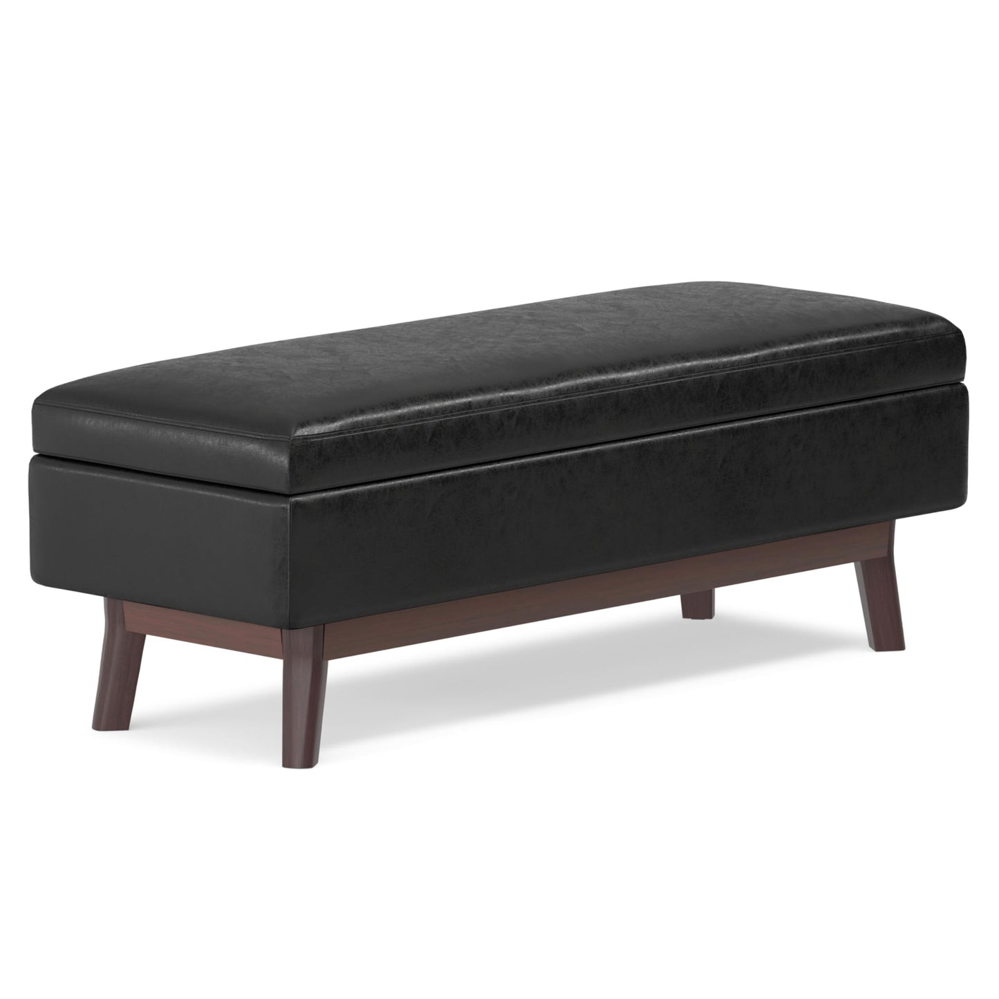 48 inch Wide Mid Century Rectangular Storage Ottoman