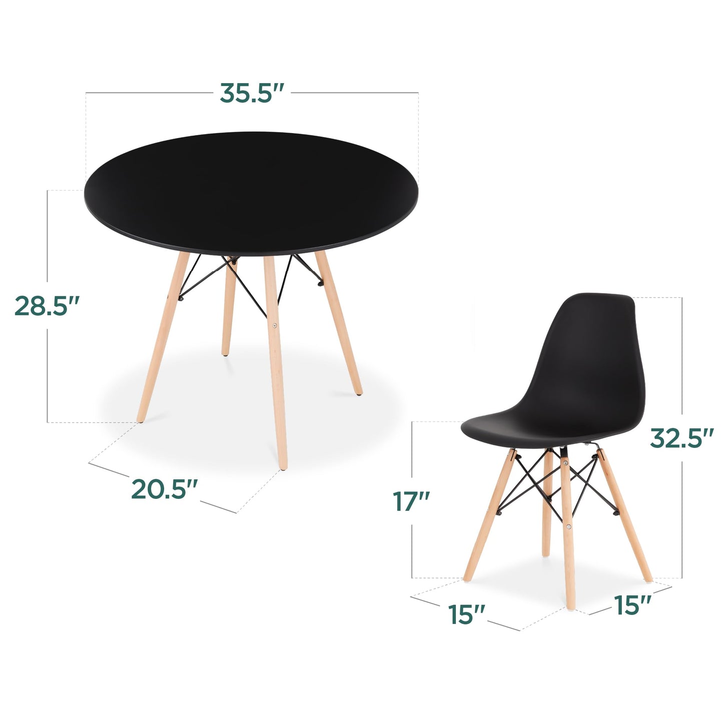 Black Dining Set