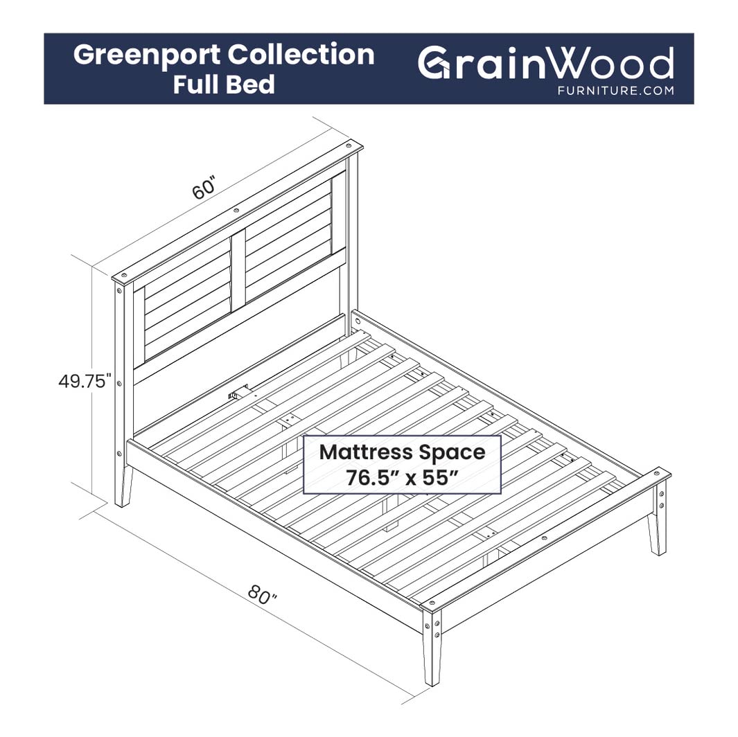 Solid Wood Platform Bed, Brushed Walnut