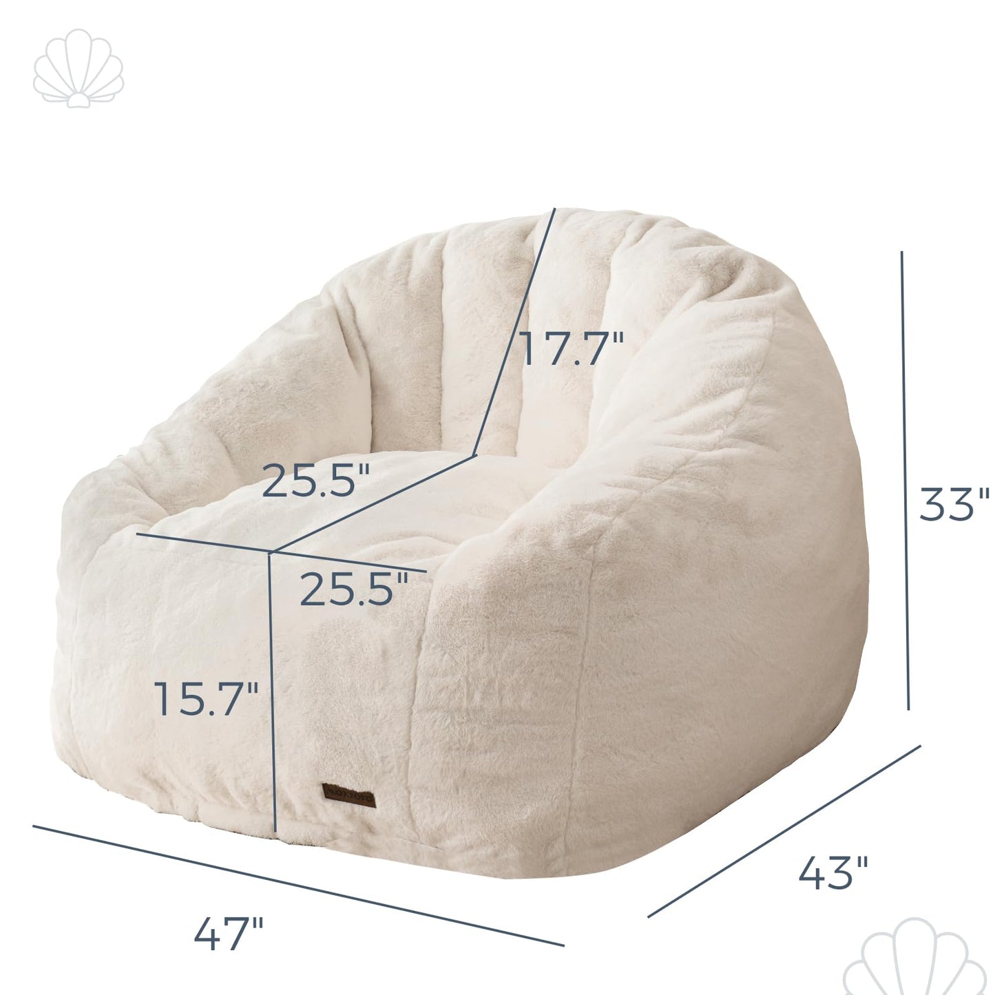 Oversized Bean Bag Couch for Adults and Kids