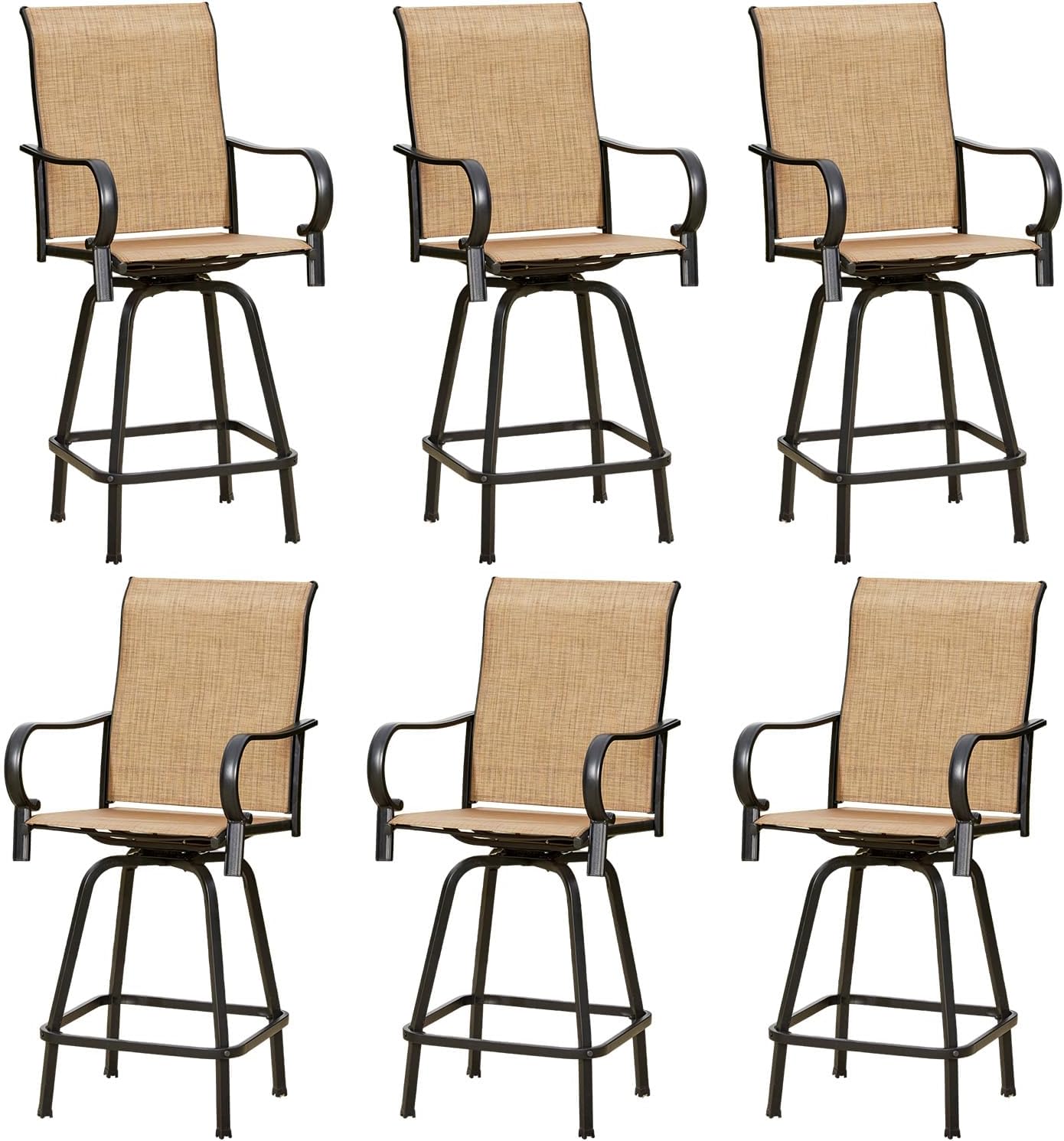 Modern Outdoor Bar Stools - Set of 2