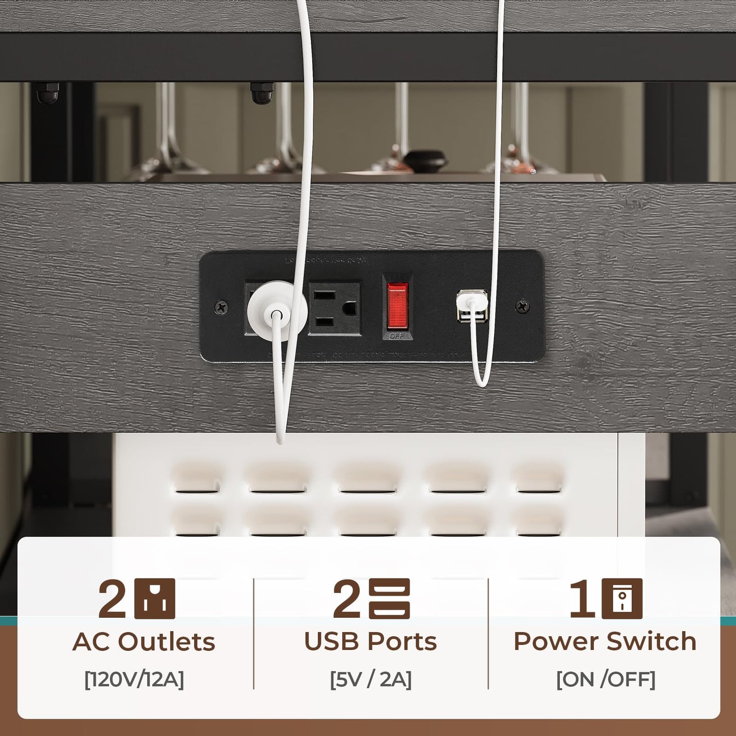 Grey Kitchen Rack