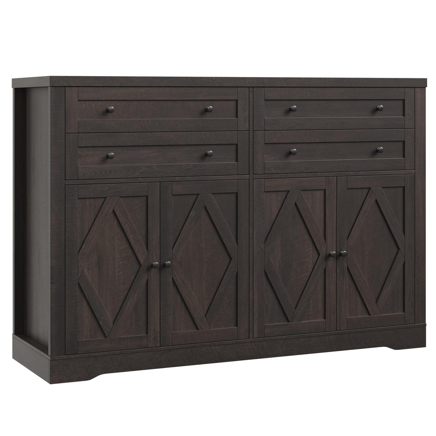 55" Coffee Bar with 4 Large Drawers