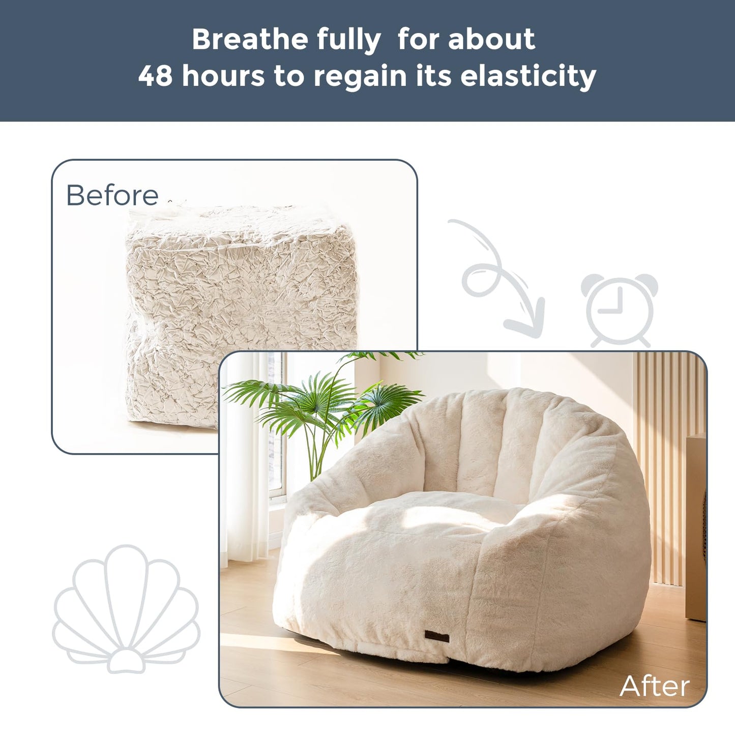 Oversized Bean Bag Couch for Adults and Kids
