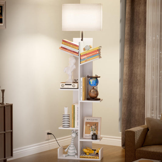 White 7 Tier Bookshelf