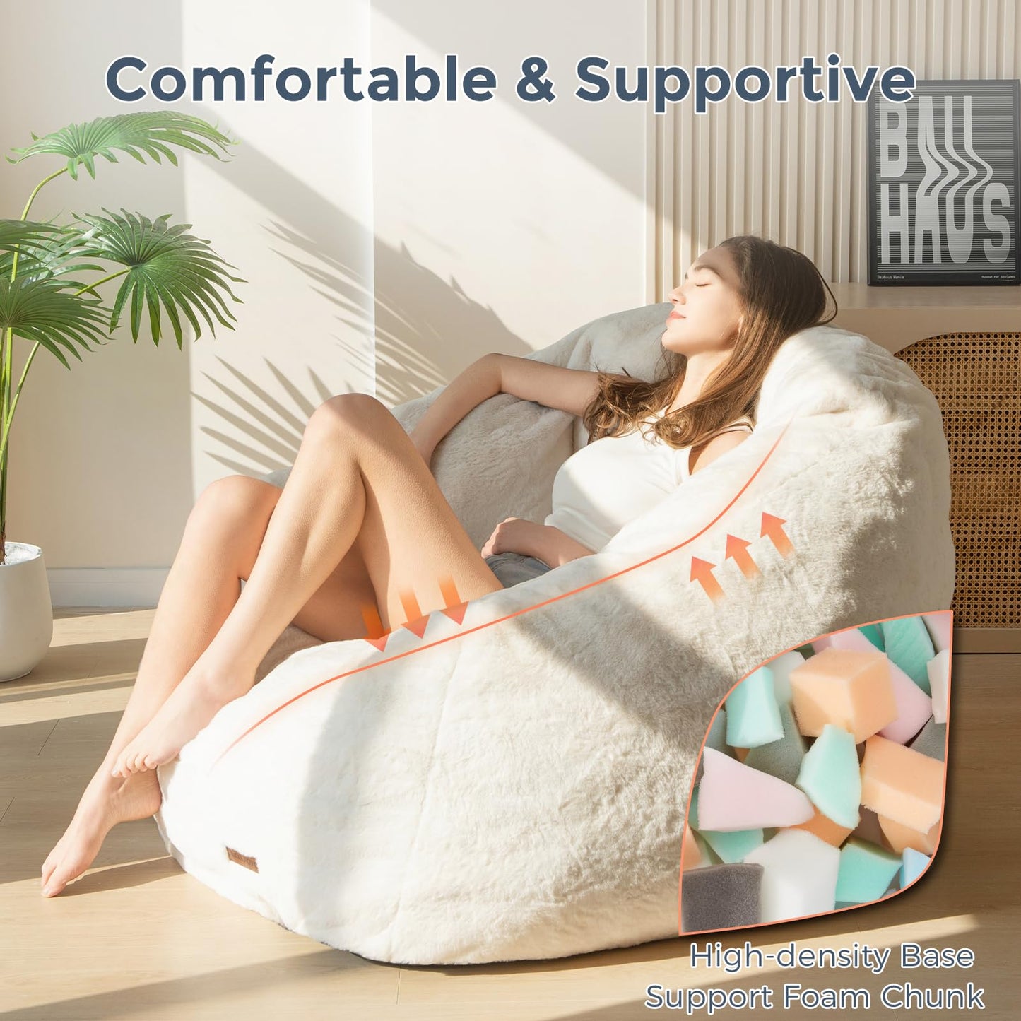 Oversized Bean Bag Couch for Adults and Kids