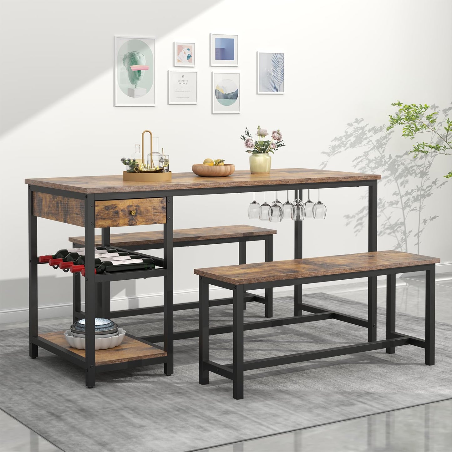 Brown Dining Table Kitchen
