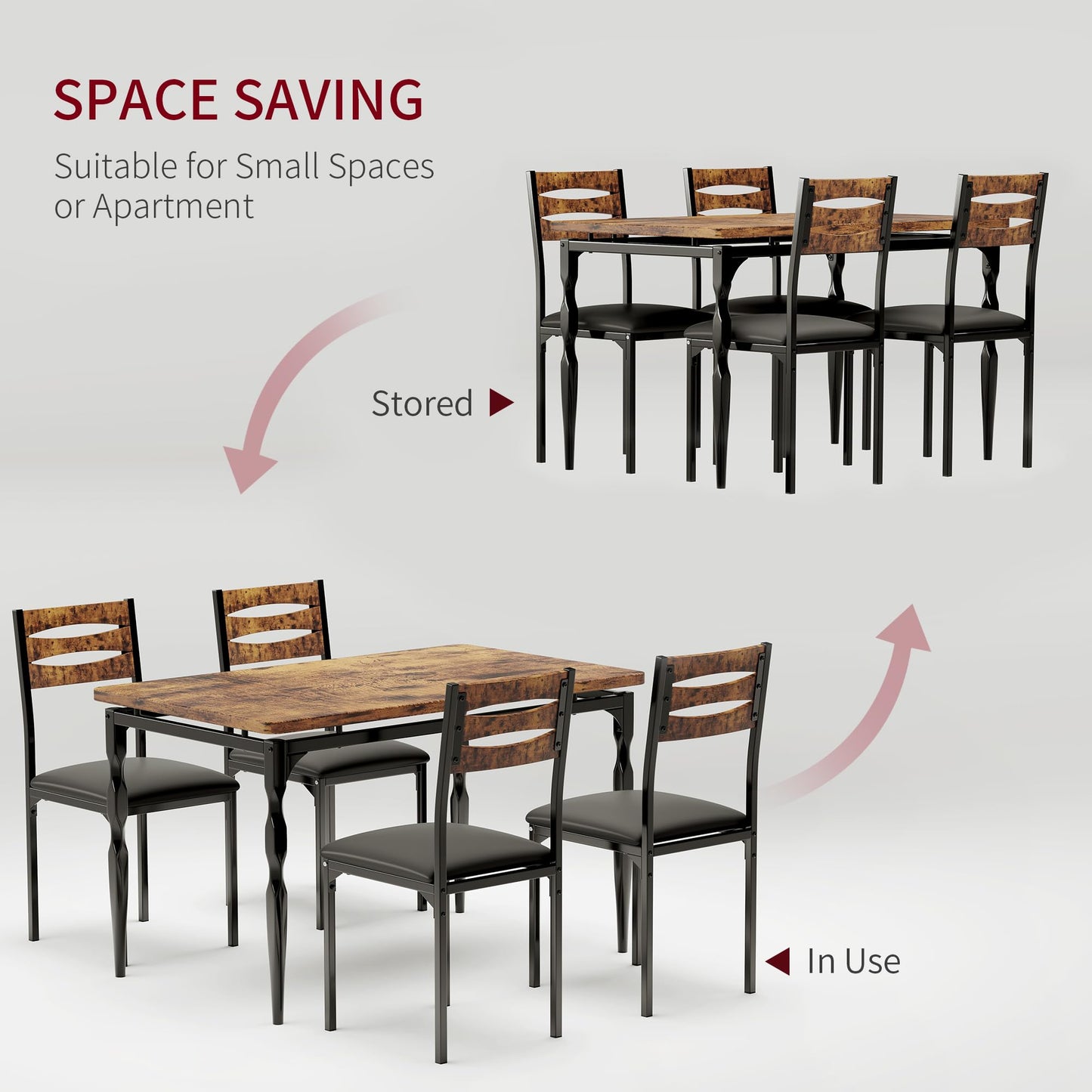 5 Piece Dining Table Set