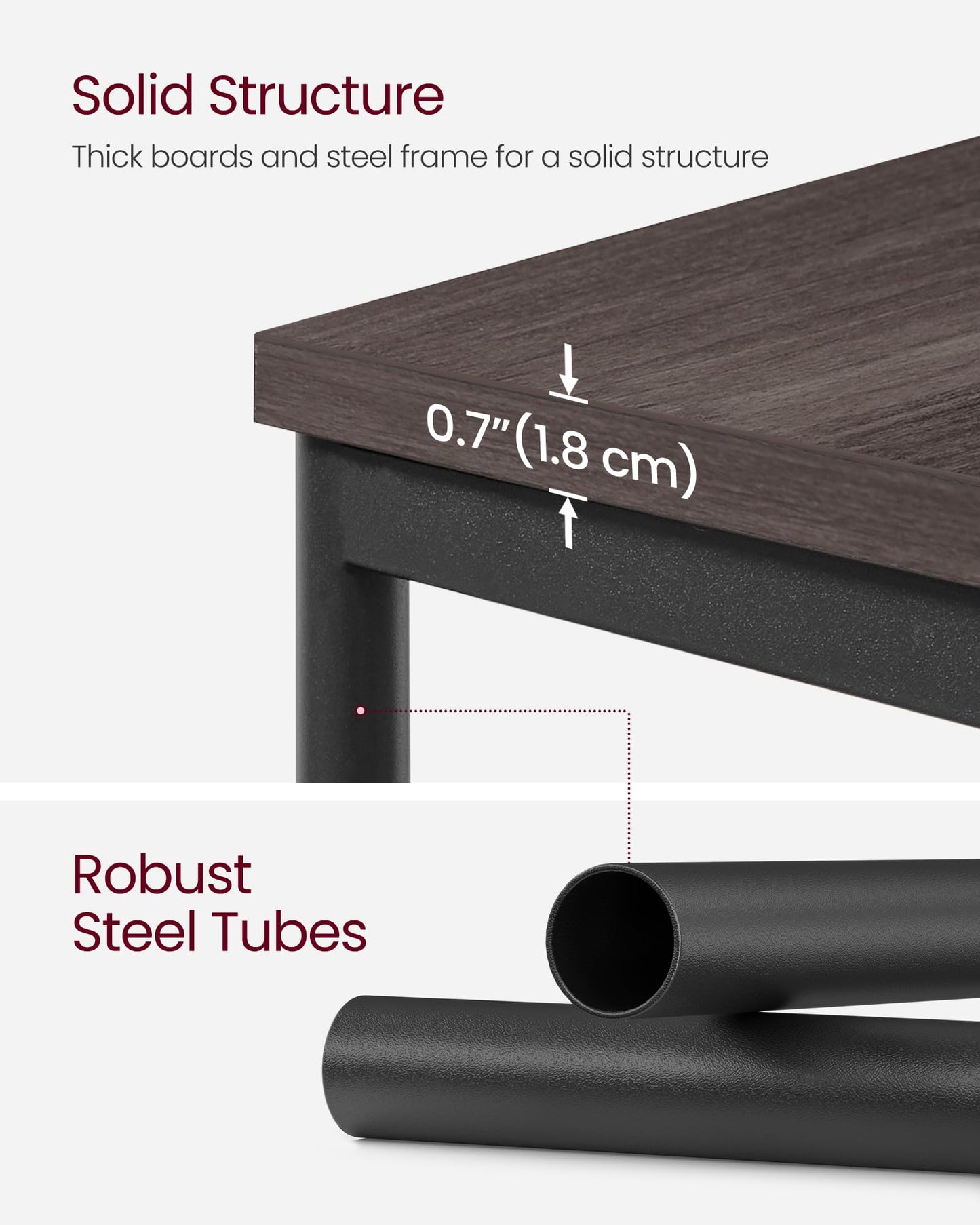 Chestnut Brown + Classic Black End Side Table