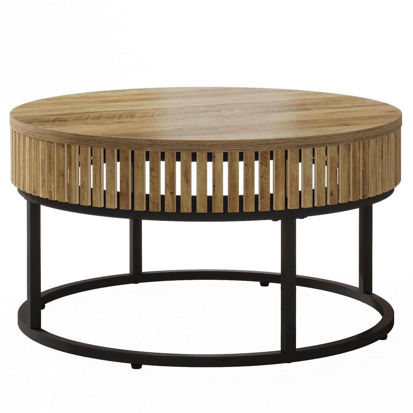 31.5" Circle Cocktail Center Table for Living Room