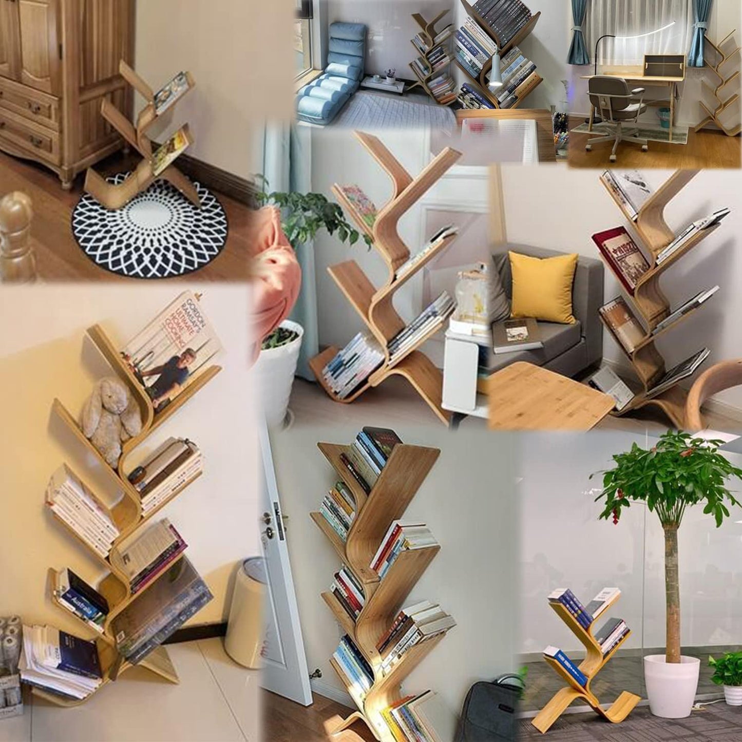 Natural Bamboo Tree Bookshelf