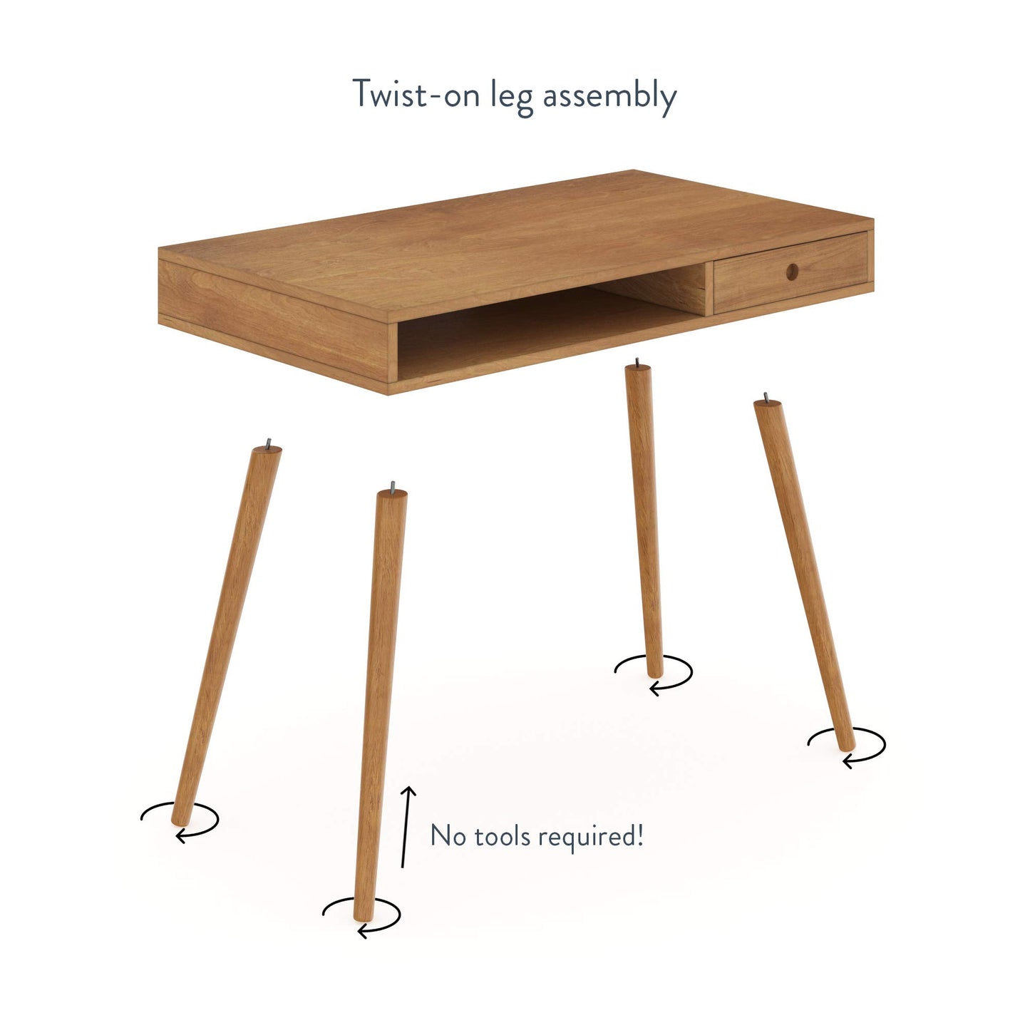 Walnut Computer or Laptop Desk